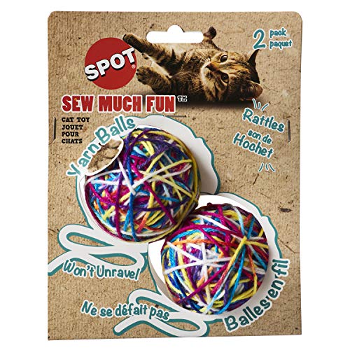 SPOT Ethical Products Sew Much Fun Hundespielzeug, Garnball, 6,4 cm, 2 Stück von SPOT