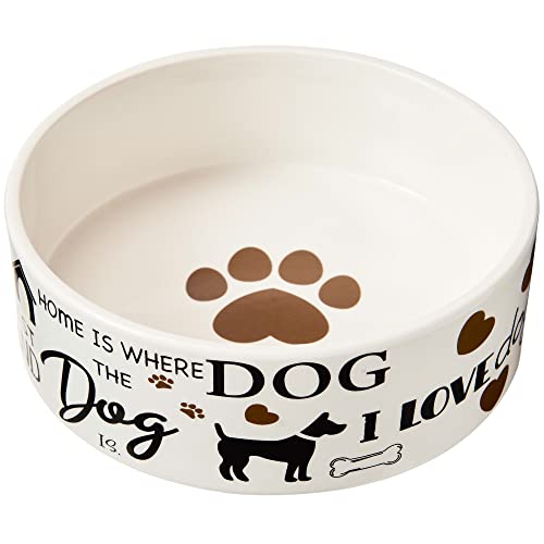 SPOT by Ethical Products – Schwerer Keramik-Hundenapf Katzennapf Katzennapf langlebiger Futter- und Wassernapf für Hunde – spülmaschinenfest – I Love Dogs Hundenapf, 17,8 cm von SPOT