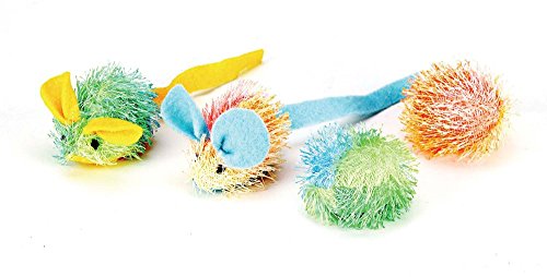 Spot Ethical Pet Stringy Mice & Balls Interactive Catnip Toy - 2 Pack (8 Toys) von SPOT