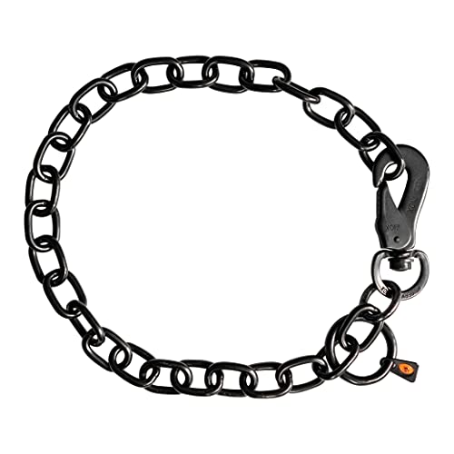 Sprenger Hundehalskette mit Sprenger Haken aus Edelstahl rostfrei 4 mm I Größe individuell einstellbar I Halskette - schwarz (51 cm) von Herm Sprenger