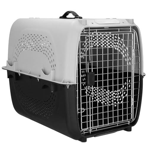 SPRINGOS Transportbox für Haustiere Tragebox mit Henkel Große Hartschale Kunststoff Katzen Kaninchen Auto Korb von SPRINGOS