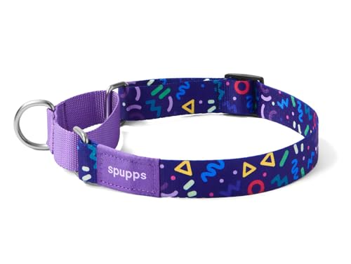 Spupps Martingale-Halsband für Hunde, verstellbar, weiches Nylon, personalisierbar, für Spaziergänge, Training, Jungen und Mädchen, kleine und mittelgroße Hunde (S (Brustumfang: 25,4 - 36,8 cm), von SPUPPS