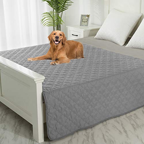 SPXTEX Hundebett-Bezug, waschbare Urinierunterlagen, Hundedecken für Welpen, große Hunde, Katzen, Sofa, wendbar, Wickelunterlage, wiederverwendbar, 1 Stück (132,1 x 208,3 cm, Beige + Grau) von SPXTEX