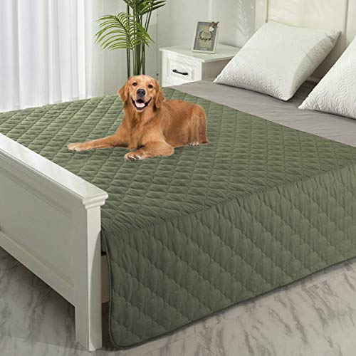 SPXTEX Hundebett-Bezug, waschbare Urinierunterlagen, Hundedecken für Welpen, große Hunde, Katzen, Sofa, wendbare Wickelunterlage, wiederverwendbar, 1 Stück (208,3 x 208,3 cm, Amy-Grün) von SPXTEX