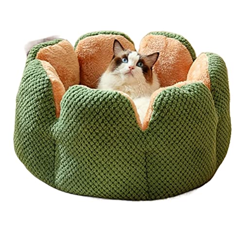 Großes Katzenbett mit Rutschfester Unterseite, Katzenhöhlenbett, superweiches, beruhigendes Haustier-Schlafsofa, waschbar, Linderung und Schlafverbesserung (Size : 60 * 30cm) von SPXTOM