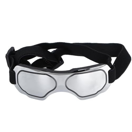 Hundebrille, Bequeme und Stilvolle Sonnenbrille für Hunde mit Verstellbarem Riemen, Sonnenbrandschutz für Outdoor-Aktivitäten (Silver) von SPYMINNPOO