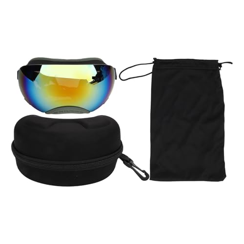 SPYMINNPOO Hundesonnenbrille, UV-Schutz, Winddichte Antibeschlag-Haustierbrille mit Verstellbarem Riemen für Mittelgroße und Große Hunde (Blattrahmen, rote Linse) von SPYMINNPOO