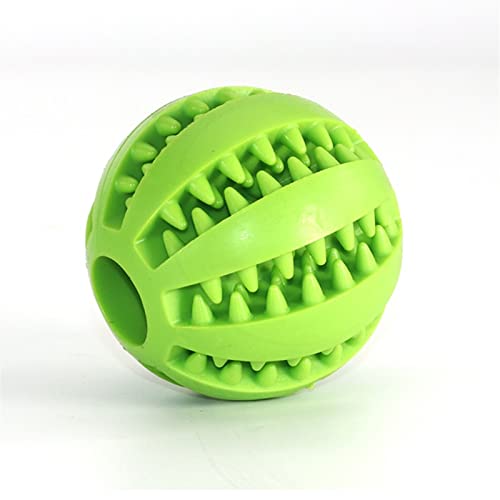 Hundekauenspielzeug Haustierspielzeug Haustier-Hundespielzeug, interaktives Spielzeug, Zahnreinigungsbälle, bissfestes Kauspielzeug, 5 cm/6 cm/7 cm Kauspielzeug für Hunde Haustierspielzeug(Green,S-5cm von SRKATI