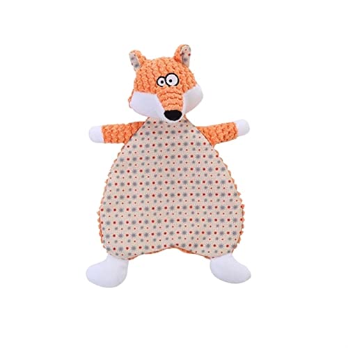 Plüsch-Hundespielzeug, weiches Plüsch-Haustierspielzeug, Fox Chew Puppy Press Sound Squeak Toys Kauspielzeug für Hunde Haustierspielzeug(Fox) von SRKATI