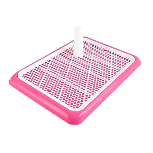 SRKATI Haustiertoilette Gitter-Hundetoilette, Töpfchentablett, Haustier-Trainingstoilette für Hunde, Katzen, Welpen, Töpfchen, Katzentoilette Hundetoilette(Pink) von SRKATI