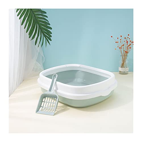 SRKATI Haustiertoilette Katzentöpfchen mit Löffel, Hundetoilette, Katzentoilette, Haustiertoilette, Töpfchen, Kottraining, Sandkasten Hundetoilette(Blue,M) von SRKATI