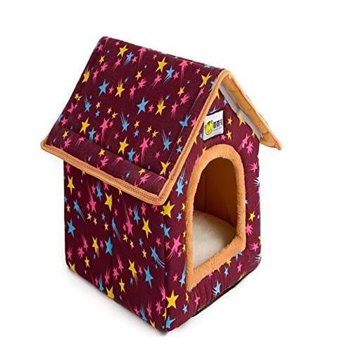 SRKATI Hundebett Katzenbett Großes Haustier-Hundebett, Katzenhaus, Höhle, bequemer Druck, Zwingermatte für Haustiere, Welpen, Winter, Sommer(4,XS) von SRKATI