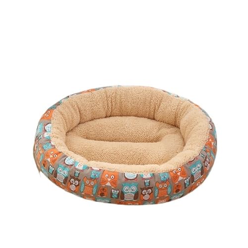 SRKATI Hundebett Katzenbett Hundebett Katzenbett Teddy Kleine und mittelgroße Hunde Warmes Haustierbett Hundebett Hundebett(Gold) von SRKATI