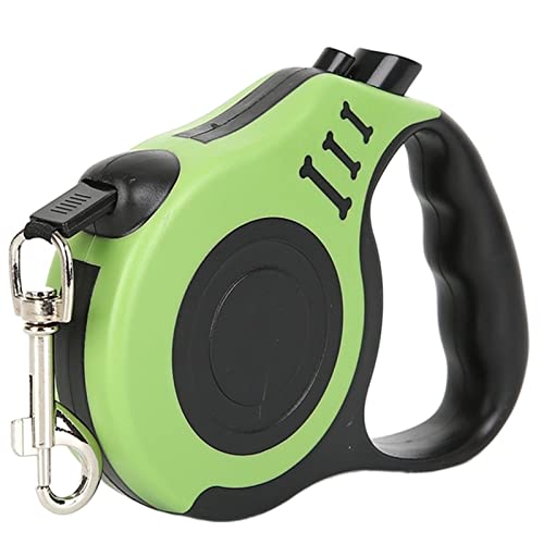 SRKATI Hundeleine 3m/5m Hundeleine Automatisch einziehbare Verlängerung Puppy Walking Running Lead Roulette Schleppleine für Hunde(Green,5m) von SRKATI