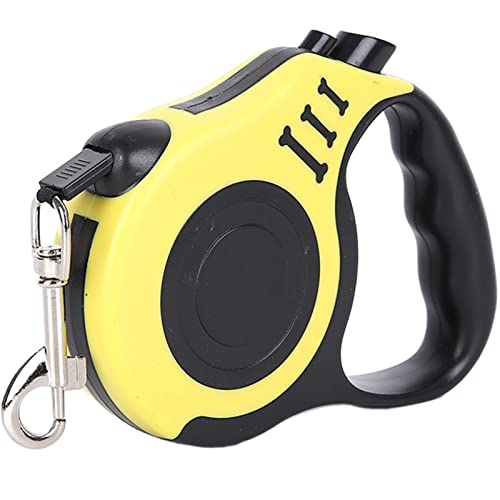 SRKATI Hundeleine 3m/5m Hundeleine Automatisch einziehbare Verlängerung Puppy Walking Running Lead Roulette Schleppleine für Hunde(Yellow,5m) von SRKATI