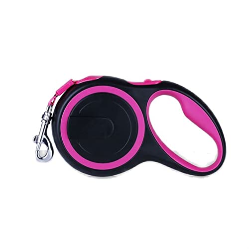 SRKATI Hundeleine Automatische, einziehbare, langlebige Hundeleine, Laufleine für mittelgroße Hunde Schleppleine für Hunde(A - Pink,3m - 15kg) von SRKATI