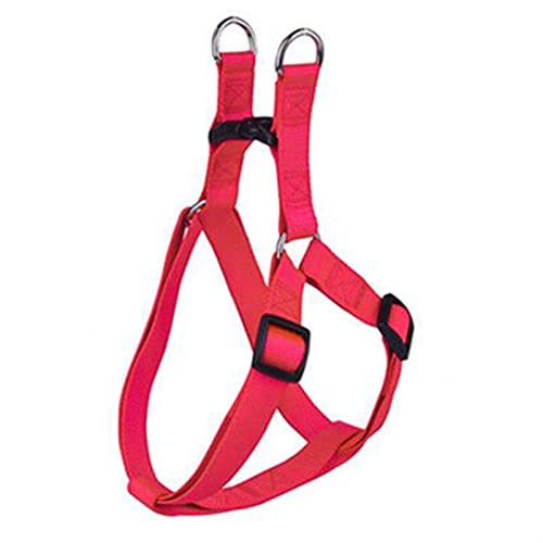 SRKATI Hundeleine Hundegeschirr, Leine, verstellbares Geschirr, Weste, Halsband, Welpe, Kleiner Hund, Outdoor-Gurt Schleppleine für Hunde(Red 1,S) von SRKATI