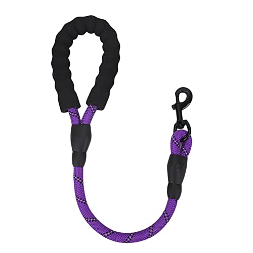 SRKATI Hundeleine Pet Leash kurzes reflektierendes rundes Seil für Dog Walker Pet Collar Hundeleine Schleppleine für Hunde(Purple) von SRKATI