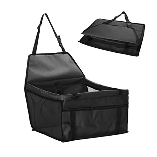 SRKATI Hundetoilette Haustiermatte Auto-Geschirr-Sitz-Haustier-Hunde-Abdeckungs-Auflage-Tragen-Haus-Katzen-Welpen-Taschen-Auto-Reise-Faltbare Hängematten-Hundetasche(Black) von SRKATI