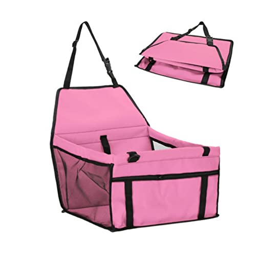 SRKATI Hundetoilette Haustiermatte Auto-Geschirr-Sitz-Haustier-Hunde-Abdeckungs-Auflage-Tragen-Haus-Katzen-Welpen-Taschen-Auto-Reise-Faltbare Hängematten-Hundetasche(Pink) von SRKATI