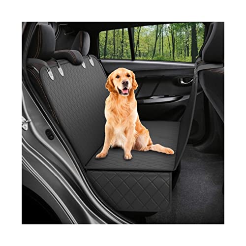 SRKATI Hundetoilette Haustiermatte Autositzbezug Hund Automatte Haustier Hund Auto Rücksitzkissen Hängender Matratzenschoner(All Black) von SRKATI