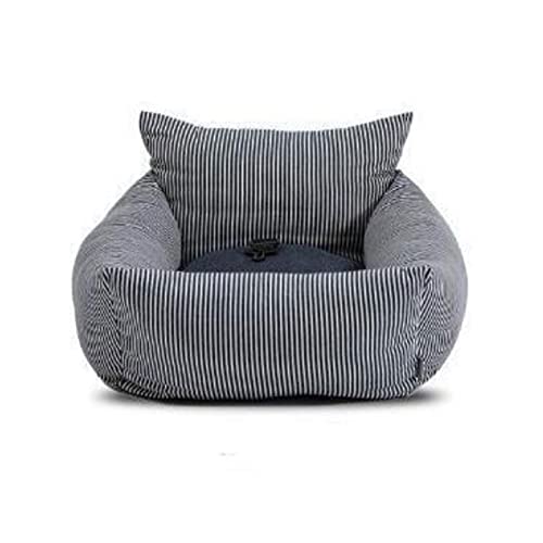 SRKATI Hundetoilette Haustiermatte Hund Autositz Bett Reise Hund Autositz Auto Verwendung Haustier Auto Bettdecke Hundebett(Type D-Grey Stripes) von SRKATI