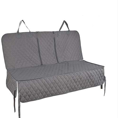 SRKATI Hundetoilette Haustiermatte Hund Autositzbezug Haustier Katze Hundeträger Auto Rücksitzbezug Bank Autositz für große Hunde(Grey with Zipper) von SRKATI