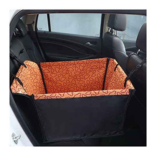 SRKATI Hundetoilette Haustiermatte Pet Carrier Hundeautositzbezug Kissen Federungsmatratze Tragetasche für Hundereisen Autositztasche(A-Orange Clouds) von SRKATI