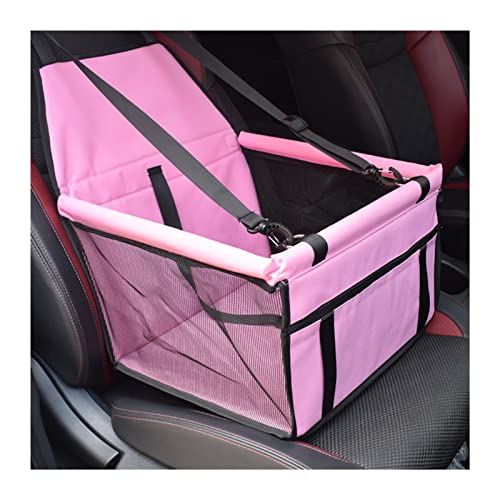 SRKATI Hundetoilette Haustiermatte Pet Carrier Hundeautositzbezug Kissen Federungsmatratze Tragetasche für Hundereisen Autositztasche(B-Pink) von SRKATI