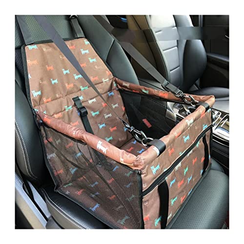 SRKATI Hundetoilette Haustiermatte Pet Carrier Hundeautositzbezug Kissen Federungsmatratze Tragetasche für Hundereisen Autositztasche(C-Coffee Dog) von SRKATI