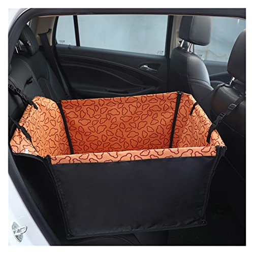 SRKATI Hundetoilette Haustiermatte Pet Carrier Hundeautositzbezug Rückenhängemattenschutz Transportsitztasche(A-Orange Clouds) von SRKATI