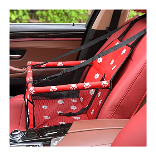 SRKATI Hundetoilette Haustiermatte Pet Dog Carrier Autositzbezug Kissen Carry Dog Bag Car Travel Folding Hammock(Red) von SRKATI