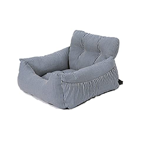 SRKATI Hundetoilette Haustiermatte Pet Travel Auto Sicherheitssitz Pet Carrier Katze Hund Outdoor Travel Hundebett(Type B-Blue Stripe) von SRKATI