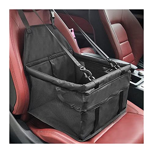 SRKATI Hundetoilette Haustiermatte Travel Dog Autositzbezug Faltbare Hängematte Haustierautositz Vordersitzschutz Katzen- und Hundetransport(Black) von SRKATI