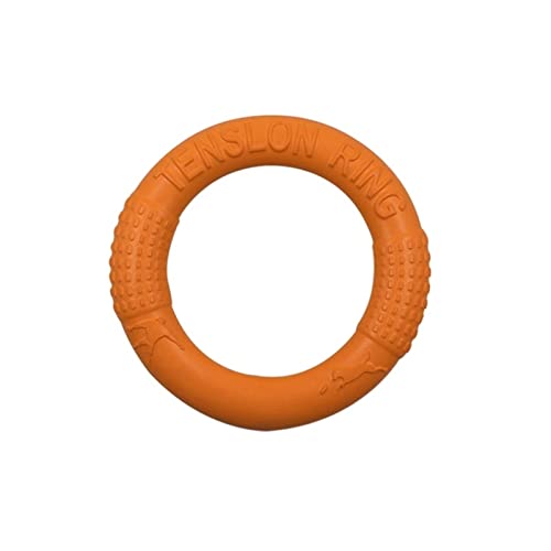 SRKATI Interaktives Training Ring Puller beständig für Hunde Haustier Fliegende Scheiben Bissring Spielzeug Hund Kauspielzeug für Hunde Haustierspielzeug(Orange-18CM) von SRKATI