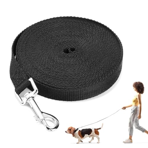 Langlebige Schleppleine 10m für Hunde und Katzen, Schleppleine für Kleine Hunde Nylon-Hundeleine mit Robustem D-Karabiner und Komfortablem Griffpolster für Kleine, Kittlere und Große Hunde und Katzen von SRLWMYI