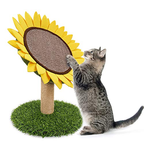 Katzenkratzbaum, Sonnenblume Katzenkratzer für Indoor-Katzen, Kätzchen Sisal Kratzbrett, Interaktive Aktivität Kratzturm Spielzeug, Vertikales Kratzbrett Baum Treppen Möbel Katze Geburtstagsgeschenk von SSAWcasa