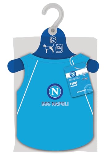 SSC Napoli T-Shirt für Hunde, offizielles Produkt, SSCN-Logo, Blau, Größe S, Unisex, Erwachsene von SSC NAPOLI