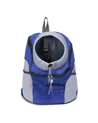 Hundesitz Auto Für Kleine Mittelgroße Hunde Katzen Reiserucksack Atmungsaktiver Hundeträger-Rucksack Haustier-Hundeträger-Rucksack Welpenträger-Frontpack Verstellbarer Hundeautositz(Blue,L for 6-10 Kg von SSUYGF