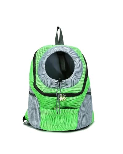 Hundesitz Auto Für Kleine Mittelgroße Hunde Katzen Reiserucksack Atmungsaktiver Hundeträger-Rucksack Haustier-Hundeträger-Rucksack Welpenträger-Frontpack Verstellbarer Hundeautositz(Green,L for 6-10 K von SSUYGF