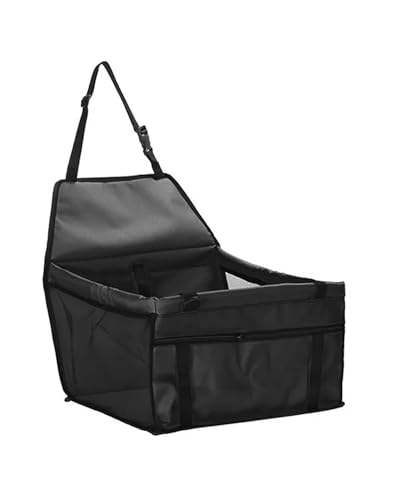 Hundesitz Auto Haustier Hund Träger Tasche Auto Für Sitz Pad Tragen Hund Haus Welpen Tasche Auto Reise Zubehör Wasserdicht Hund Für Sitz Korb Haustier Liefert Verstellbarer Hundeautositz(Black) von SSUYGF