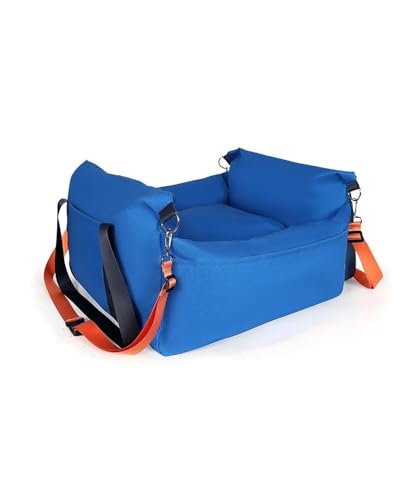 Hundesitz Auto Hund Auto Für Sitz Abdeckung Wasserdicht Hunde Auto Transport Welpen Auto Reise Hängematten Katze Korb Haustier Hund Verstellbarer Hundeautositz(Blue) von SSUYGF