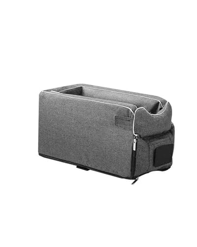 Hundesitz Auto Tragbare Hund Auto Für Sitz Reise Hund Tasche Welpen Auto Für Sitz Hund Transport Tasche rutschfeste Weiche Tragen Haus Haustier Liefert Verstellbarer Hundeautositz(Gray) von SSUYGF