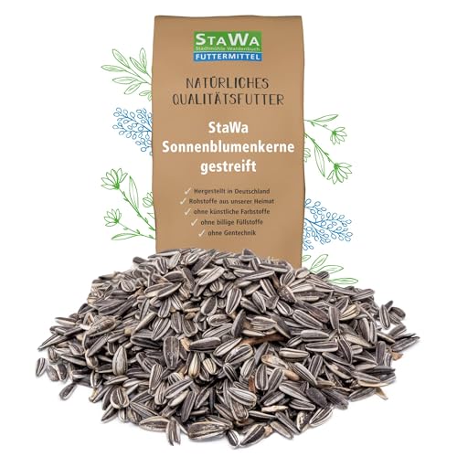 STAWA Sonnenblumenkerne gestreift, deutsche Herkunft, Top Qualität durch Reinigung, für Hühner, Wachteln oder als Vogelfutter, 5 kg von STAWA