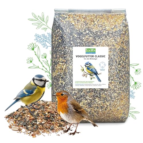 STAWA Vogelfutter Classic, Wildvogelfutter für Waldvögel und Gartenvögel, ausgewogene Ganzjahresmischung, 10 kg von STAWA