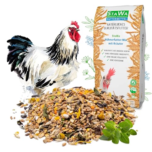 STAWA Hühnerfutter-Mix mit Kräuter, ohne Gentechnik, Alleinfuttermittel für Hühner, 5 kg von STAWA