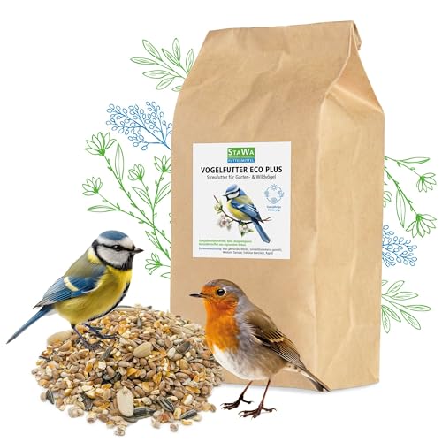 StaWa Vogelfutter Eco Plus 25 kg, Streufutter für Gartenvögel und Wildvögel, Ganzjahresfutter von STAWA