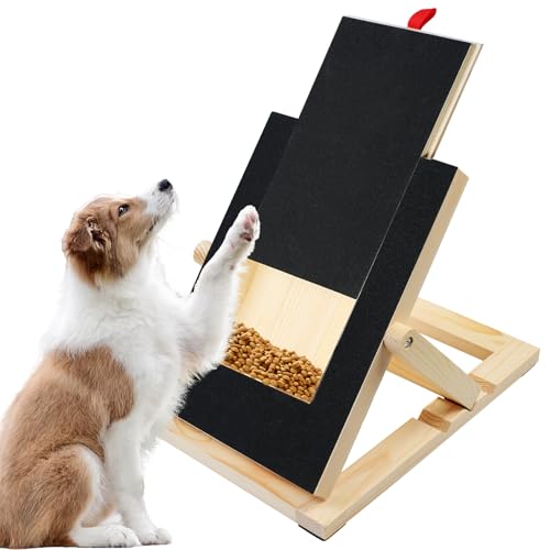 Kratzbrett für Hunde mit Leckerlibox, 35x 25 x3 cm Hunde Kratzbrett für Nägel, Stressfrei Krallenschleifer für Hunde, Kratzbrett Hund für Haustiere Nagelpflege, Alternative zum Hundekrallenschleifer von STEEIRO