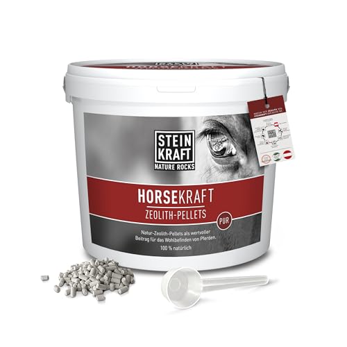 STEINKRAFT ZEOLITH Pellets für Pferde, 5kg, 24 μm, hoher Klinoptilolith-Anteil, natürliche Mineralien und Spurenelemente von STEINKRAFT