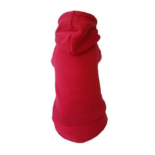 STILHUND Hundehoodie Uni, Hoodie für Hunde, Sweater, Kapuzenpulli Farbe Bordeaux, Größe L von STILHUND